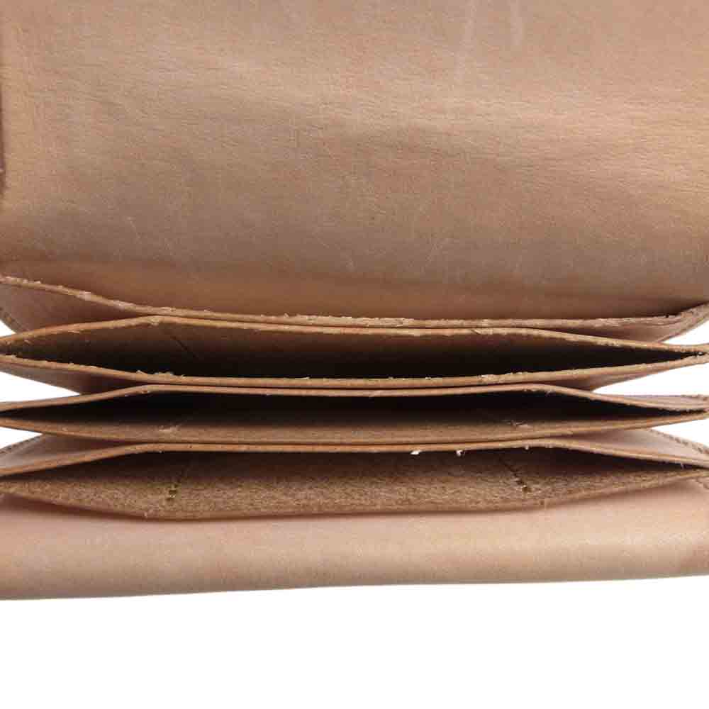 アーツアンドサイエンス JABARA SHORT WALLET ジャバラ ウォレット 二つ折り財布 ベージュ系【中古】