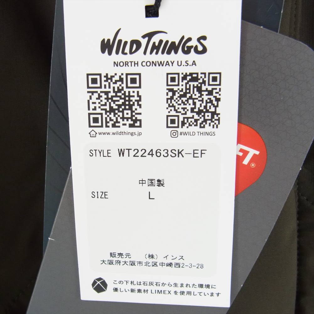 WILDTHINGS ワイルドシングス 22AW WT22463SK-EF EDIFICE別注 PERTEX DENALI JACKET ジャケット カーキ系 L【新古品】【未使用】【中古】