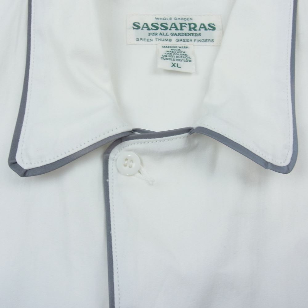 SASAFRAS ササフラス SF-231995 Gardening At Night Half 5.5oz Denim ガーデニング アット ナイト ハーフ 長袖 シャツ ホワイト系 XL【極上美品】【中古】