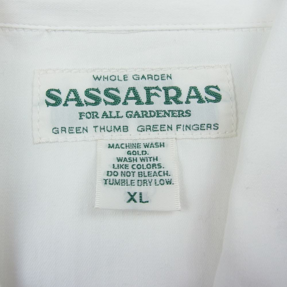 SASAFRAS ササフラス SF-231995 Gardening At Night Half 5.5oz Denim ガーデニング アット ナイト ハーフ 長袖 シャツ ホワイト系 XL【極上美品】【中古】