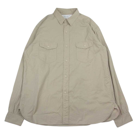 MOUNTAIN RESEARCH マウンテンリサーチ MTR-3671 HOLIDAY Shirt BEIGE ホリデイ バック刺繍 長袖 シャツ ベージュ系 XL【美品】【中古】