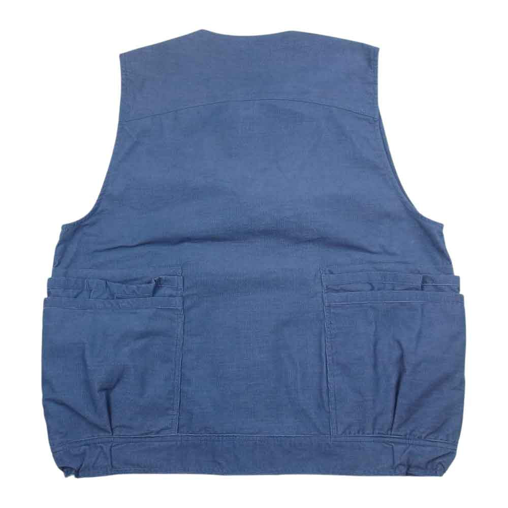 SASAFRAS ササフラス SF-231990 Overgrown Hiker Vest T/C Summer Cord オーバーグロウン ハイカー ベスト サマー コーデュロイ ピケ ブルー系 XL【新古品】【未使用】【中古】