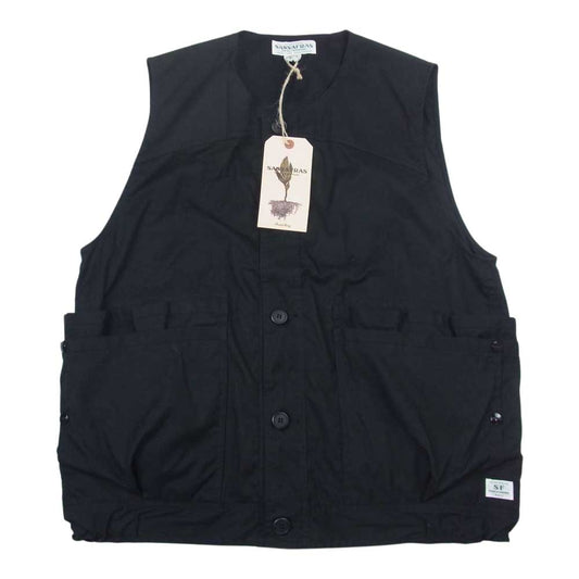 SASAFRAS ササフラス SF-221949 Overgrown Hiker Vest C/N Oxford オーバーグロウン ハイカー ベスト ブラック ブラック系 XL【極上美品】【中古】