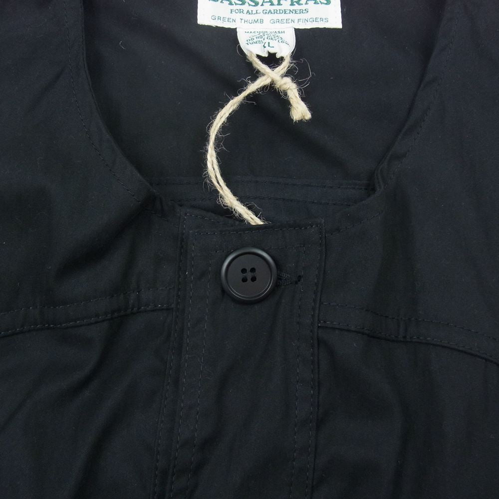SASAFRAS ササフラス SF-221949 Overgrown Hiker Vest C/N Oxford オーバーグロウン ハイカー ベスト ブラック ブラック系 XL【極上美品】【中古】