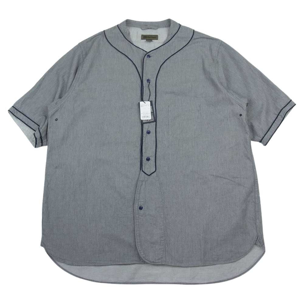 Nigel Cabourn ナイジェルケーボン 8046-00-11001 BASEBALL SHIRT S/S TYPE2 ベースボール 半袖 シャツ グレー系 52【極上美品】【中古】