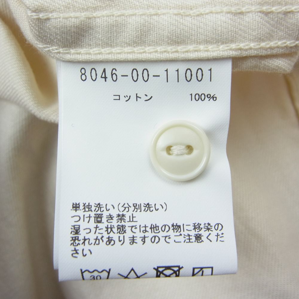 Nigel Cabourn ナイジェルケーボン 8046-00-11001 BASEBALL SHIRT S/S TYPE2 ベースボール 半袖 シャツ アイボリー アイボリー系 46【極上美品】【中古】