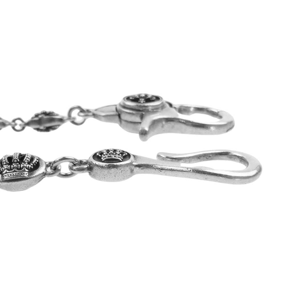 Justin Davis ジャスティンデイビス SWJ135 MED QE2 クラウン シルバー ウォレット チェーン【中古】