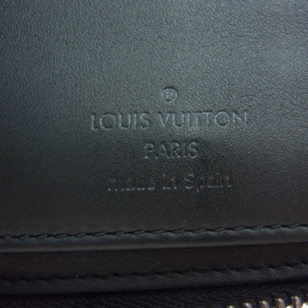 LOUIS VUITTON ルイ・ヴィトン N63548 ダミエ アンフィニ ジッピーウォレット ヴェルティカル ラウンドファスナー 財布 ブラック系【中古】