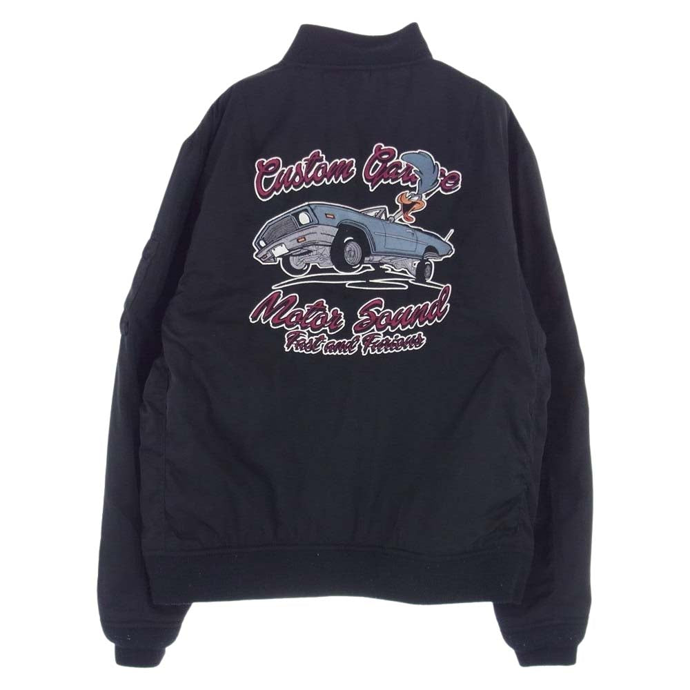 ローブローナックル 595404 × LOONEY TUNES ルーニー・テューンズ ロードランナー MA-1 フライト ジャケット ブラック系 XL【中古】