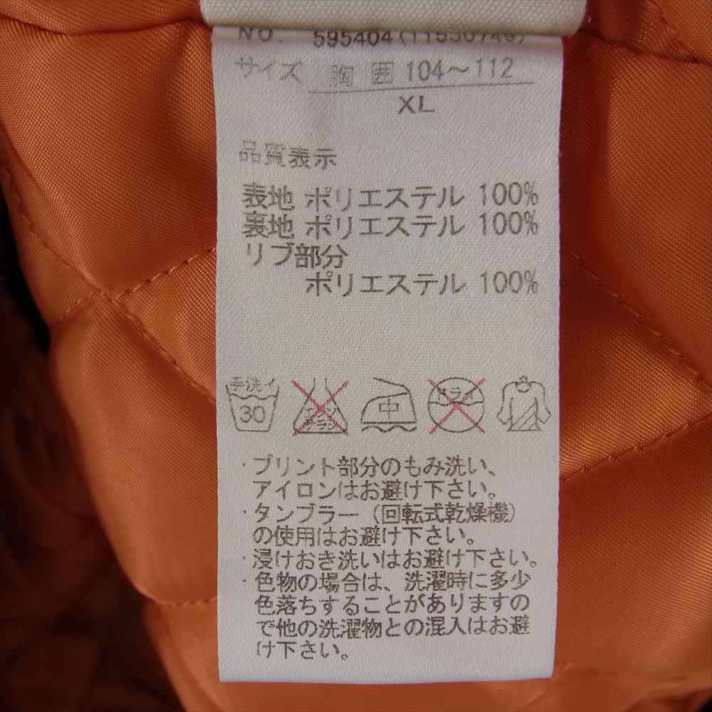 ローブローナックル 595404 × LOONEY TUNES ルーニー・テューンズ ロードランナー MA-1 フライト ジャケット ブラック系 XL【中古】