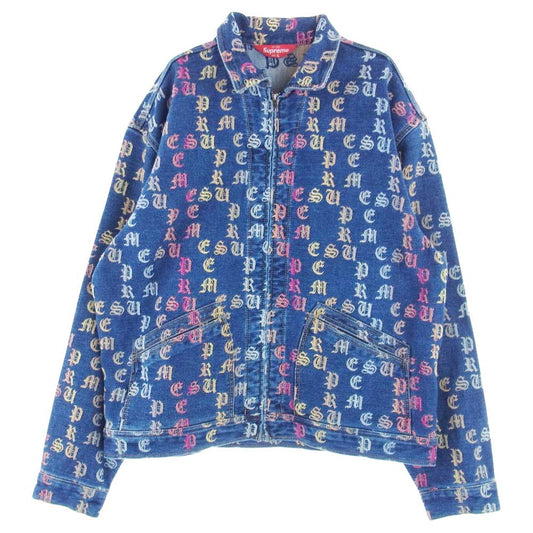 Supreme シュプリーム 22SS Gradient Jacquard Denim Work Jacket グラディエント ジャカード デニム ワーク ジャケット インディゴブルー系 マルチカラー系 L【中古】