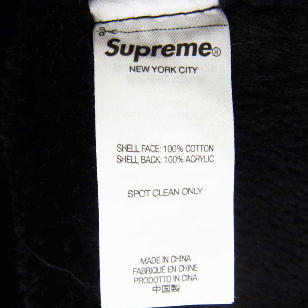 Supreme シュプリーム 21AW FAUX SHEARLING HOODED JACKET ファーフード ジップアップ ジャケット ブラック系 L【中古】