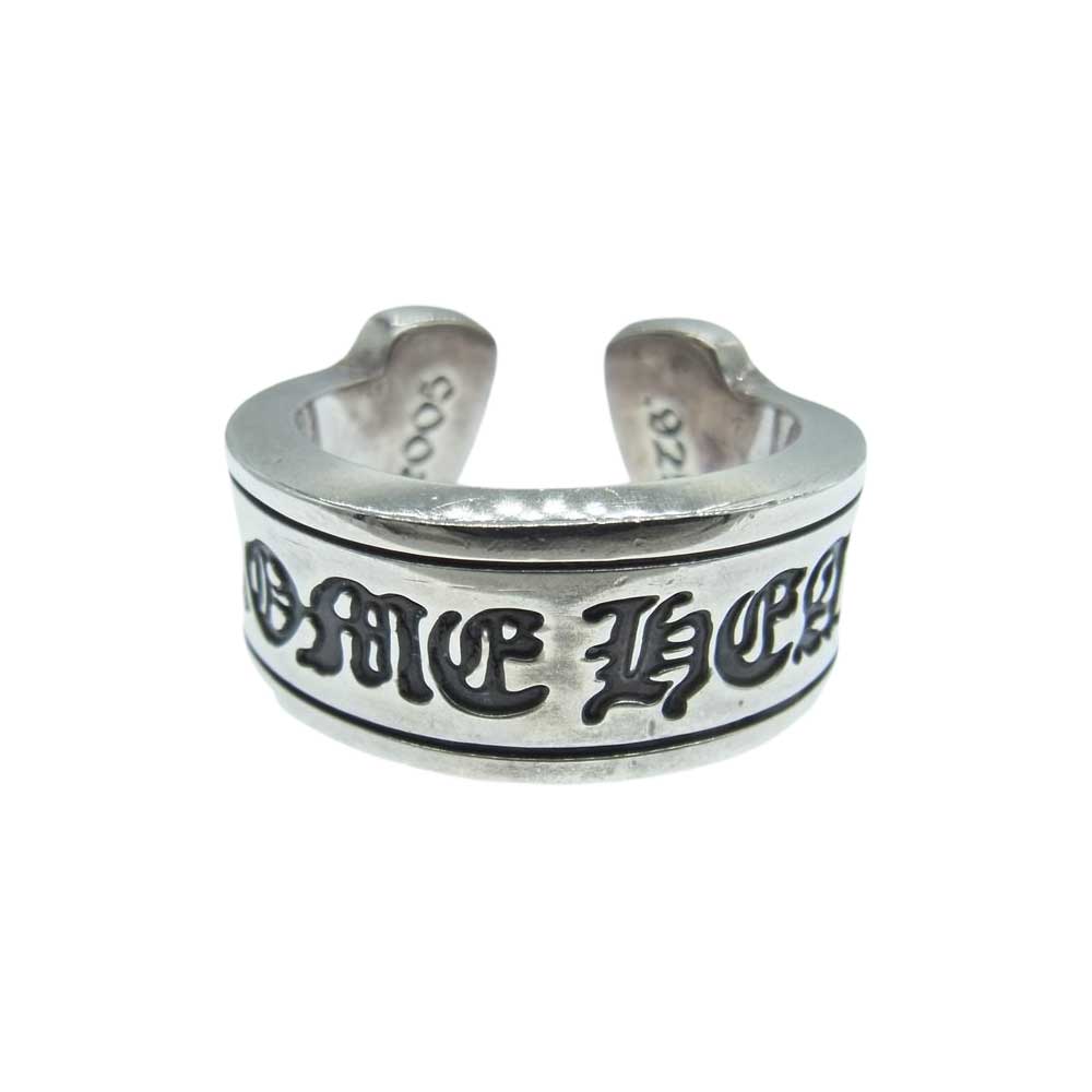 CHROME HEARTS クロムハーツ（原本無） ラージ スクロール ラベル リング シルバー系 19号【中古】