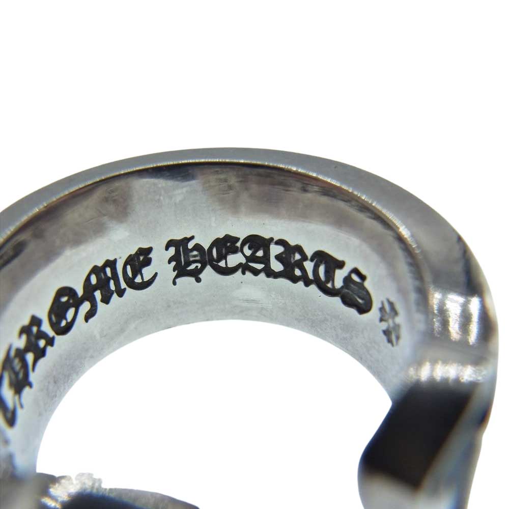 CHROME HEARTS クロムハーツ（原本無） ラージ スクロール ラベル リング シルバー系 19号【中古】