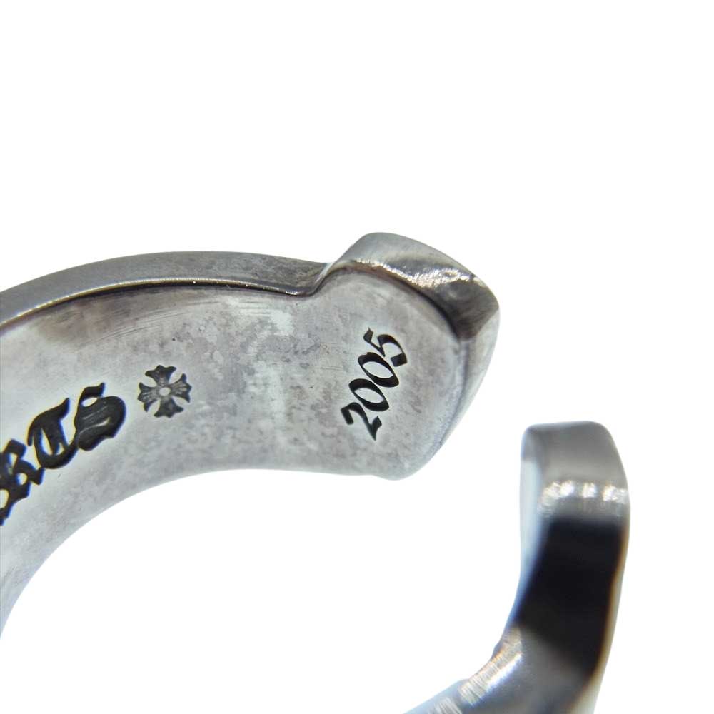 CHROME HEARTS クロムハーツ（原本無） ラージ スクロール ラベル リング シルバー系 19号【中古】