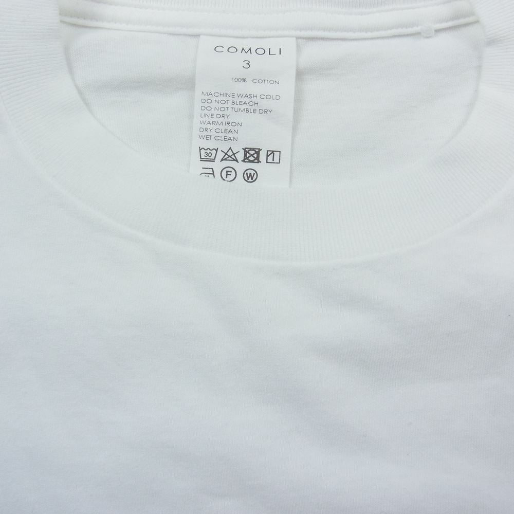 COMOLI コモリ 23SS X01-05015 SURPLUS サープラス 半袖 Tシャツ ホワイト系 3【極上美品】【中古】