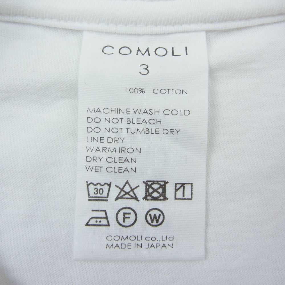 COMOLI コモリ 23SS X01-05015 SURPLUS サープラス 半袖 Tシャツ ホワイト系 3【極上美品】【中古】