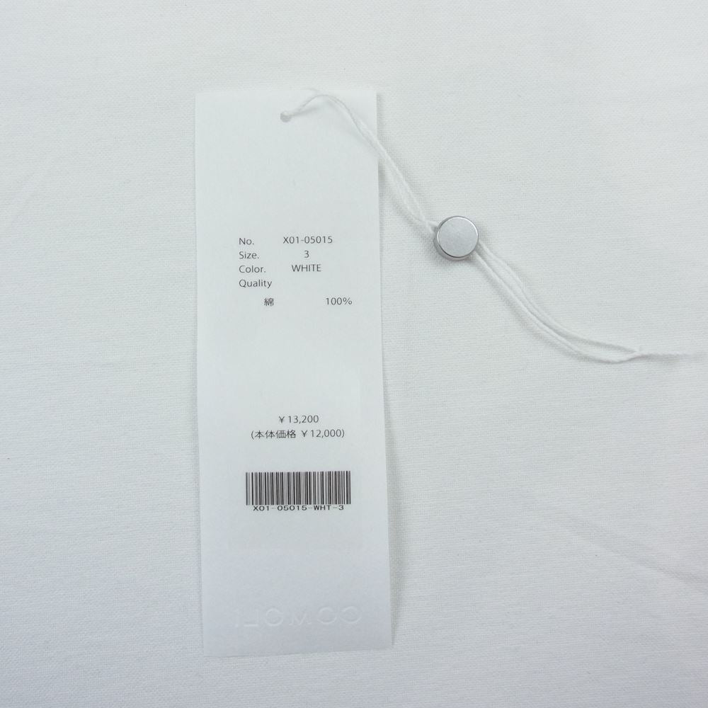 COMOLI コモリ 23SS X01-05015 SURPLUS サープラス 半袖 Tシャツ ホワイト系 3【極上美品】【中古】