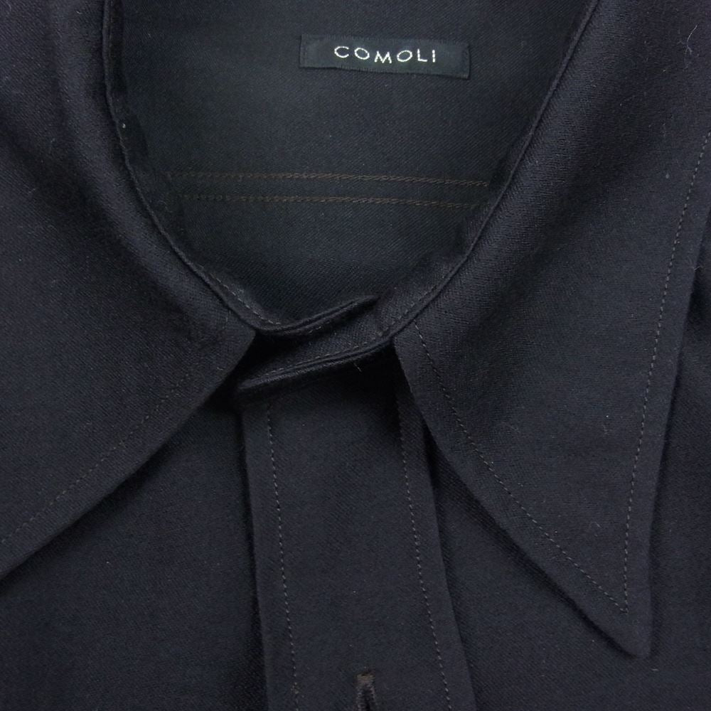 22aw COMOLI コモリ ウールモールスキン ワークシャツ size2
