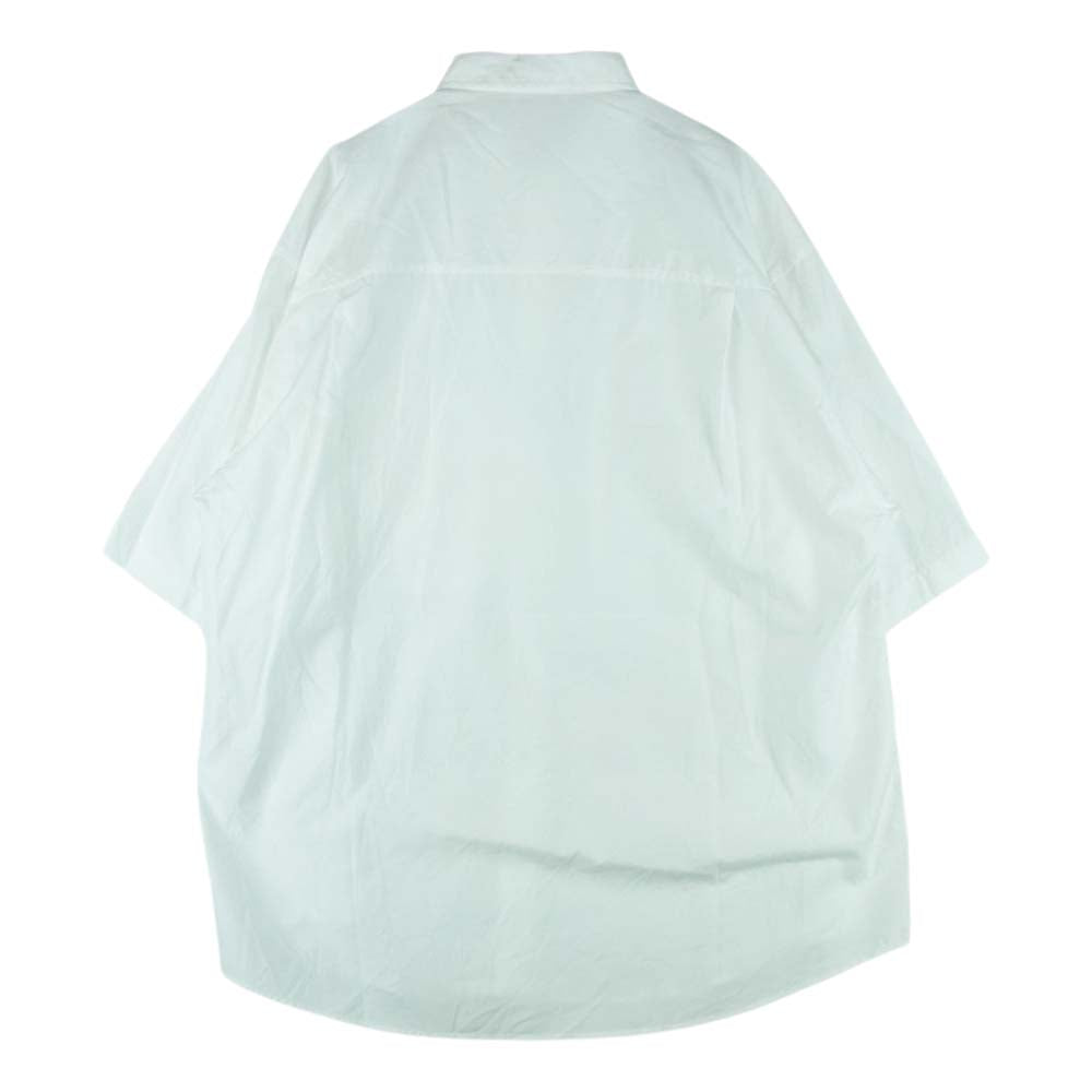 AURALEE オーラリー 23SS A23SS03TN WASHED FINX TWILL BIG HALF SLEEVEDSHIRT ウォッシュド ツイル ビッグ 半袖 シャツ ホワイト系 4【中古】