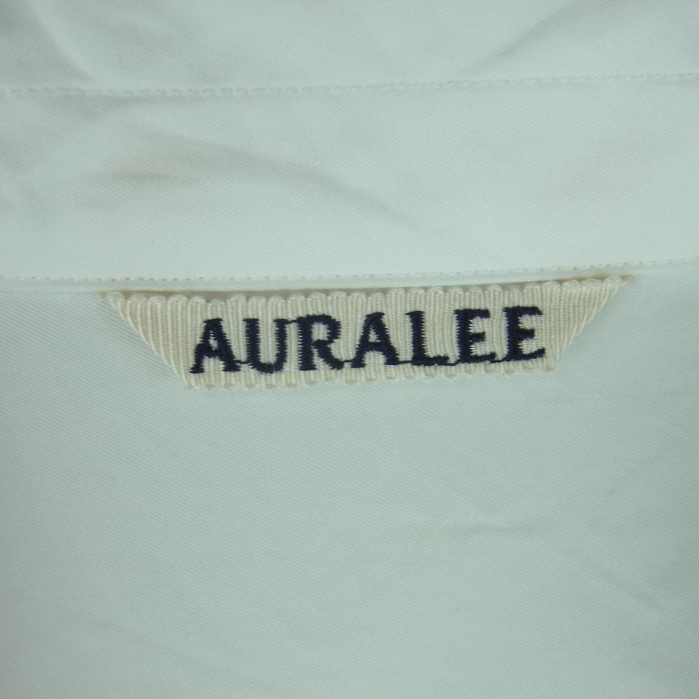 AURALEE オーラリー 23SS A23SS03TN WASHED FINX TWILL BIG HALF SLEEVEDSHIRT ウォッシュド ツイル ビッグ 半袖 シャツ ホワイト系 4【中古】