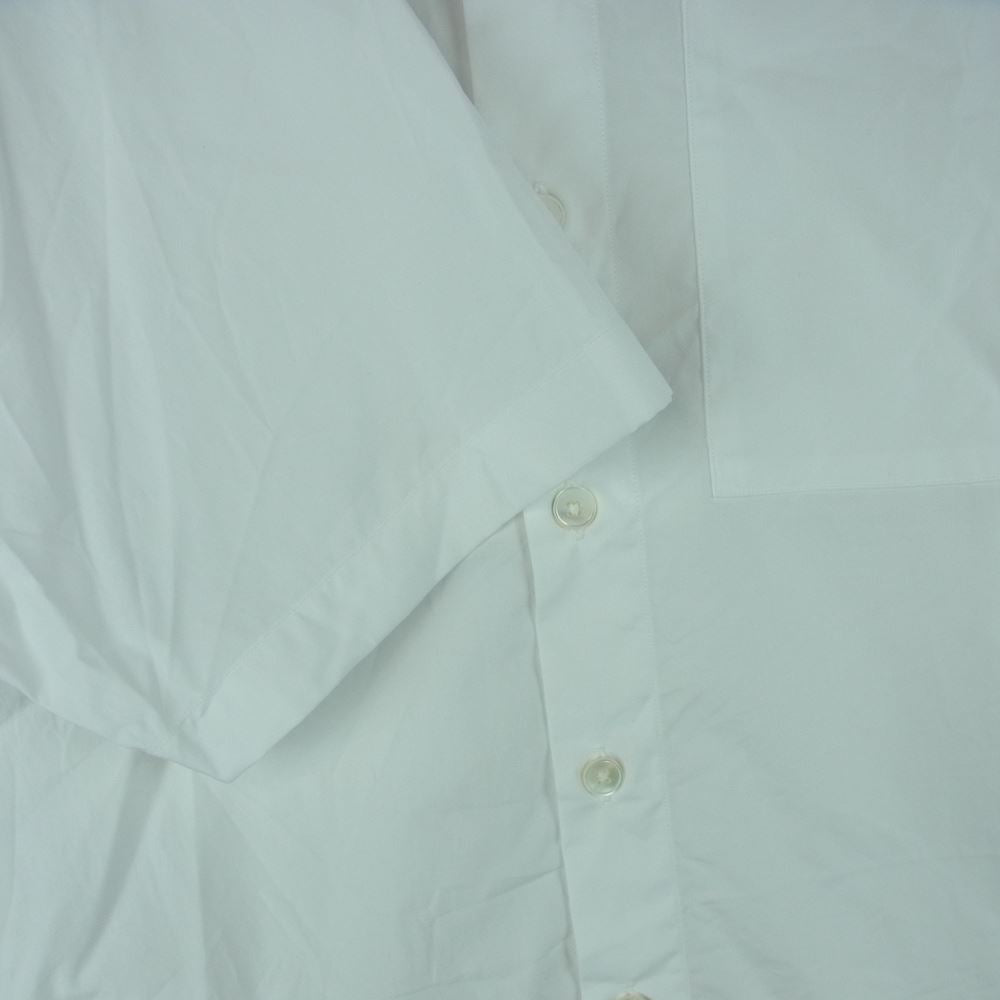 AURALEE オーラリー 23SS A23SS03TN WASHED FINX TWILL BIG HALF SLEEVEDSHIRT ウォッシュド ツイル ビッグ 半袖 シャツ ホワイト系 4【中古】