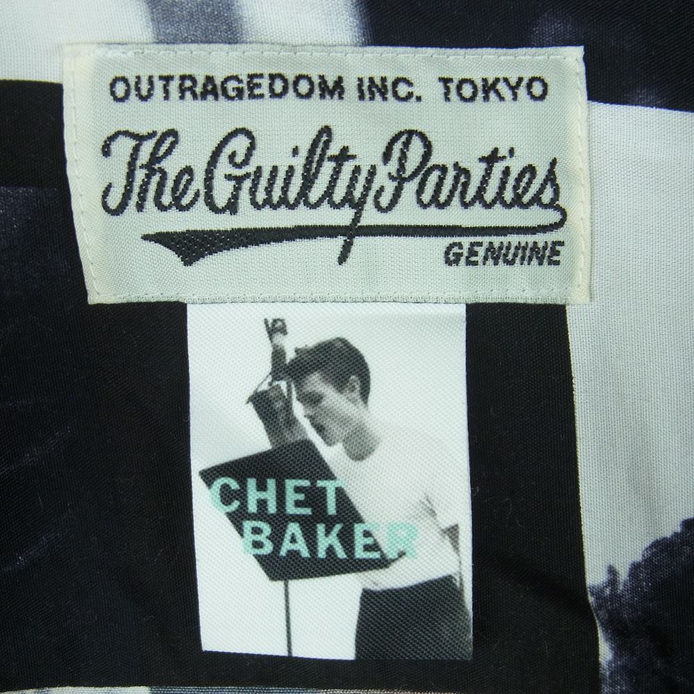 WACKO MARIA ワコマリア 22SS CHET BAKER HAWAIIAN SHIRT S/S TYPE-2 チェット ベイカー ハワイアン 半袖 シャツ ブラック系 ホワイト系 M【中古】