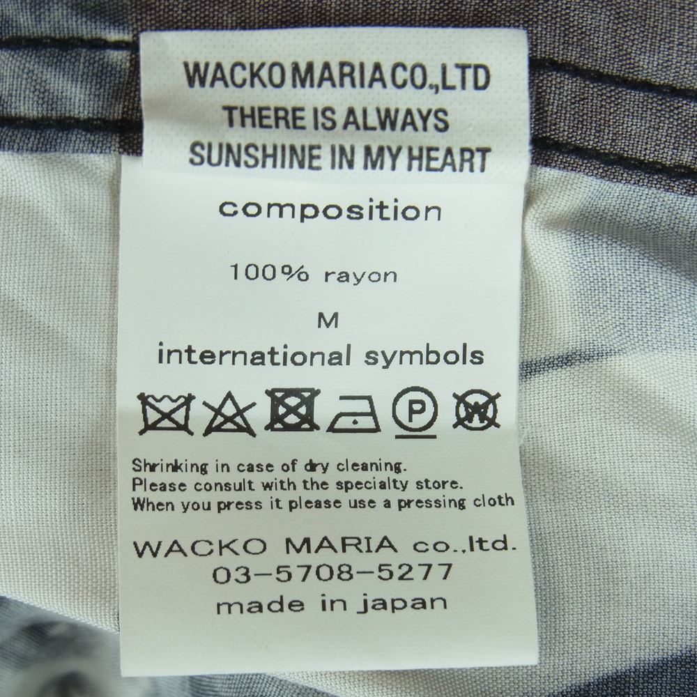 WACKO MARIA ワコマリア 22SS CHET BAKER HAWAIIAN SHIRT S/S TYPE-2 チェット ベイカー ハワイアン 半袖 シャツ ブラック系 ホワイト系 M【中古】