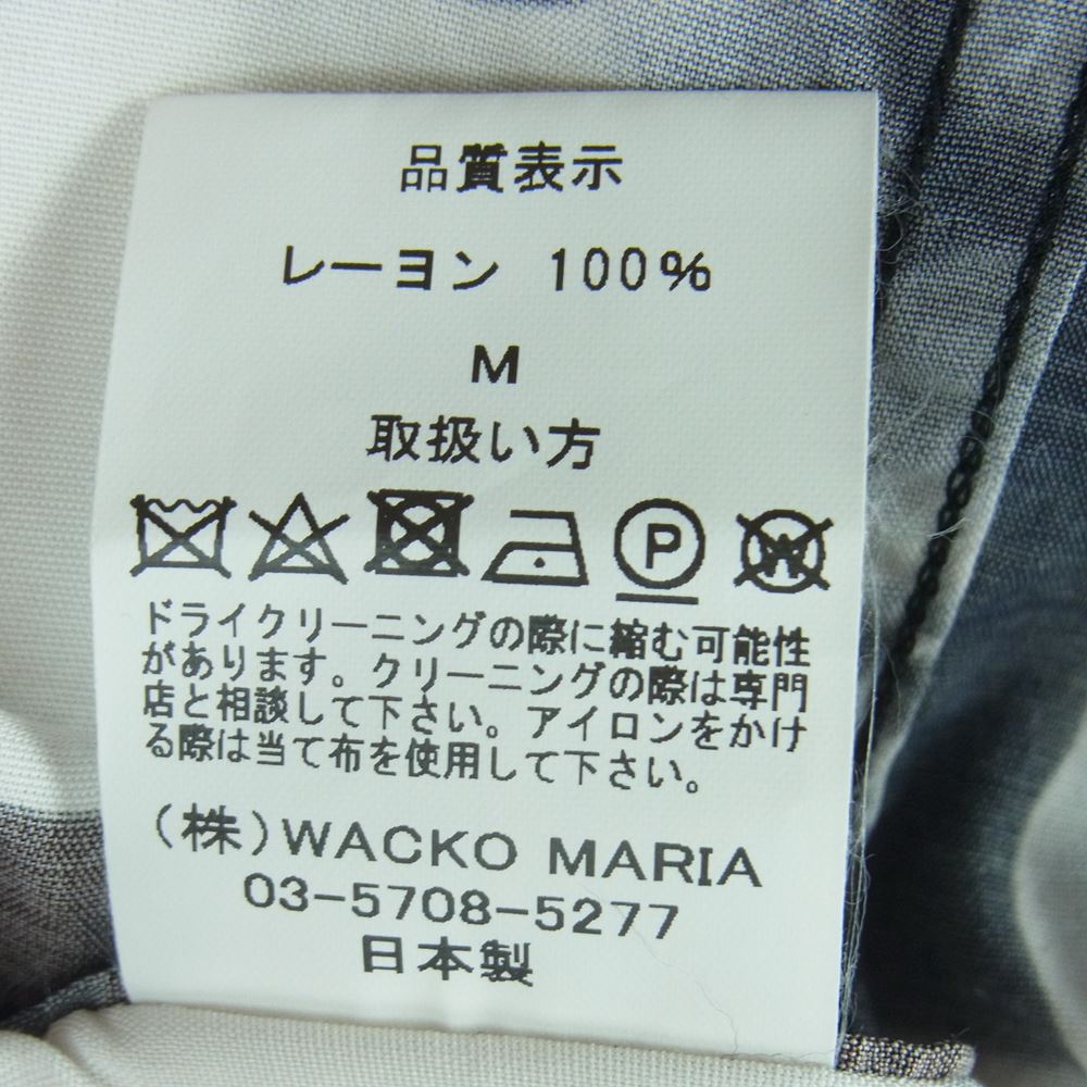 WACKO MARIA ワコマリア 22SS CHET BAKER HAWAIIAN SHIRT S/S TYPE-2 チェット ベイカー ハワイアン 半袖 シャツ ブラック系 ホワイト系 M【中古】
