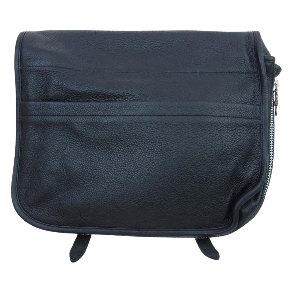 CHROME HEARTS クロムハーツ（原本無） SOFT SHOULDER BAG ソフトレザー ガンスリンガー ショルダー メッセンジャー バッグ ブラック系【中古】
