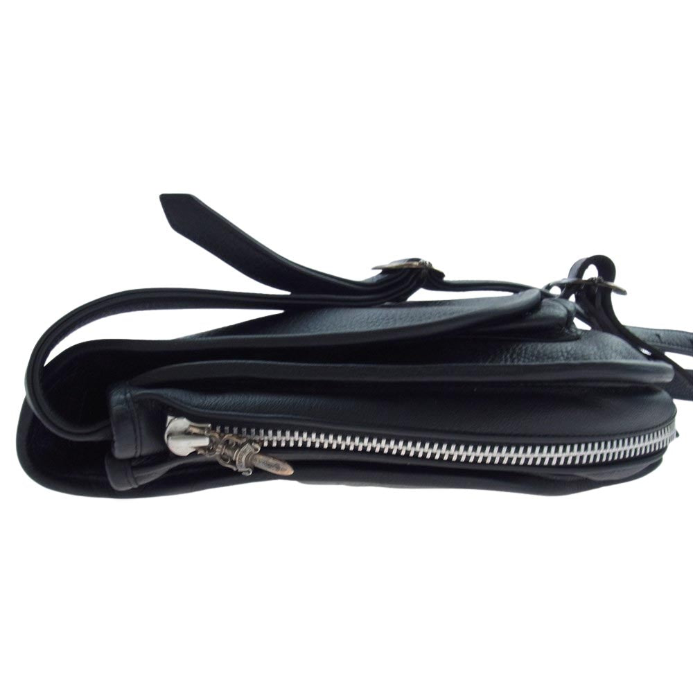 CHROME HEARTS クロムハーツ（原本無） SOFT SHOULDER BAG ソフトレザー ガンスリンガー ショルダー メッセンジャー バッグ ブラック系【中古】