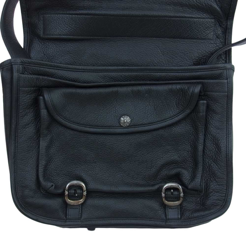 CHROME HEARTS クロムハーツ（原本無） SOFT SHOULDER BAG ソフトレザー ガンスリンガー ショルダー メッセンジャー バッグ ブラック系【中古】