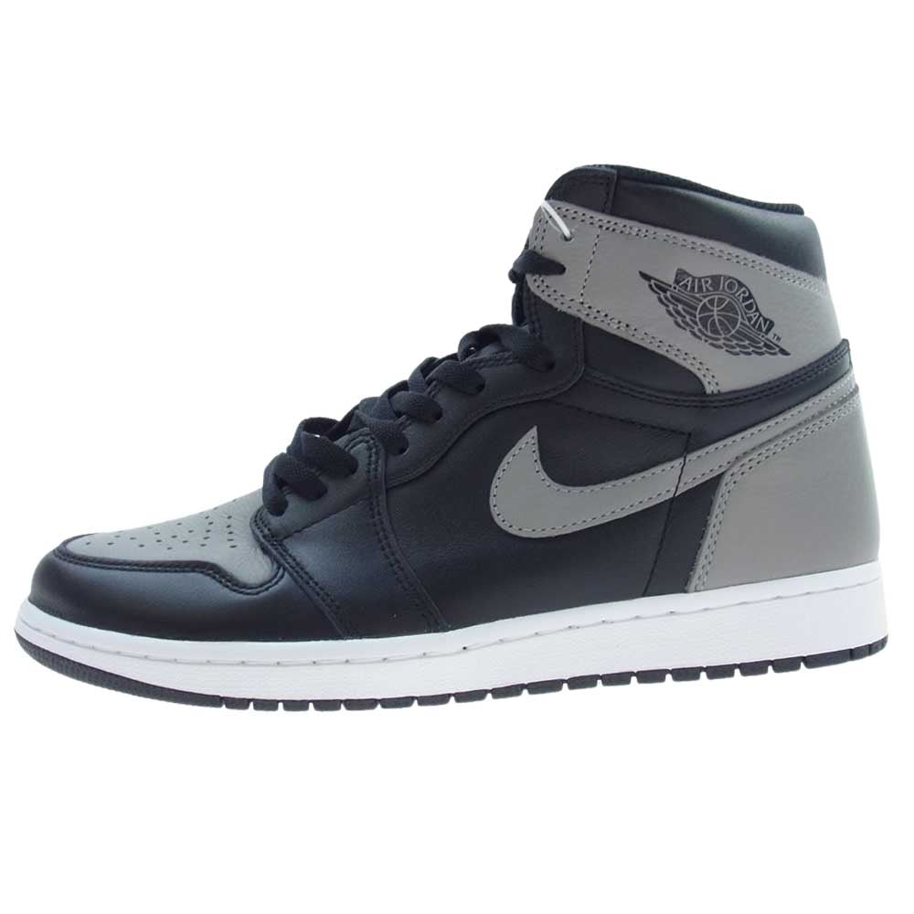 NIKE AIR JORDAN ナイキ ジョーダン 555088-013 1 RETRO 2018 HIGH OG SHADOW レトロ ハイ シャドウ スニーカー ブラック系 グレー系 28.5cm【新古品】【未使用】【中古】