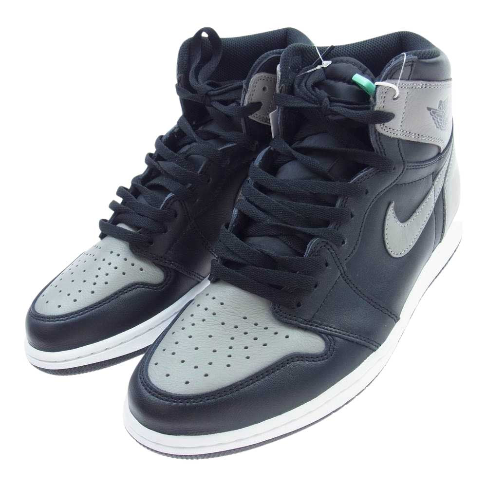 NIKE AIR JORDAN ナイキ ジョーダン 555088-013 1 RETRO 2018 HIGH OG SHADOW レトロ ハイ シャドウ スニーカー ブラック系 グレー系 28.5cm【新古品】【未使用】【中古】