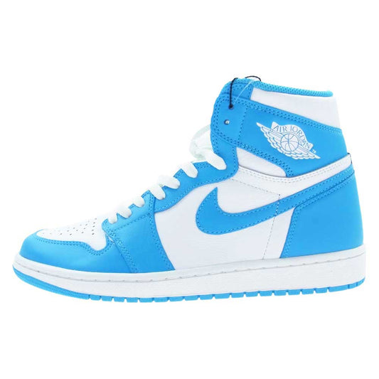 NIKE AIR JORDAN ナイキ ジョーダン 555088-117 1 RETRO HIGH OG UNC レトロ ハイ ノースカロライナ スニーカー ライトブルー系 ホワイト系 28.5cm【新古品】【未使用】【中古】