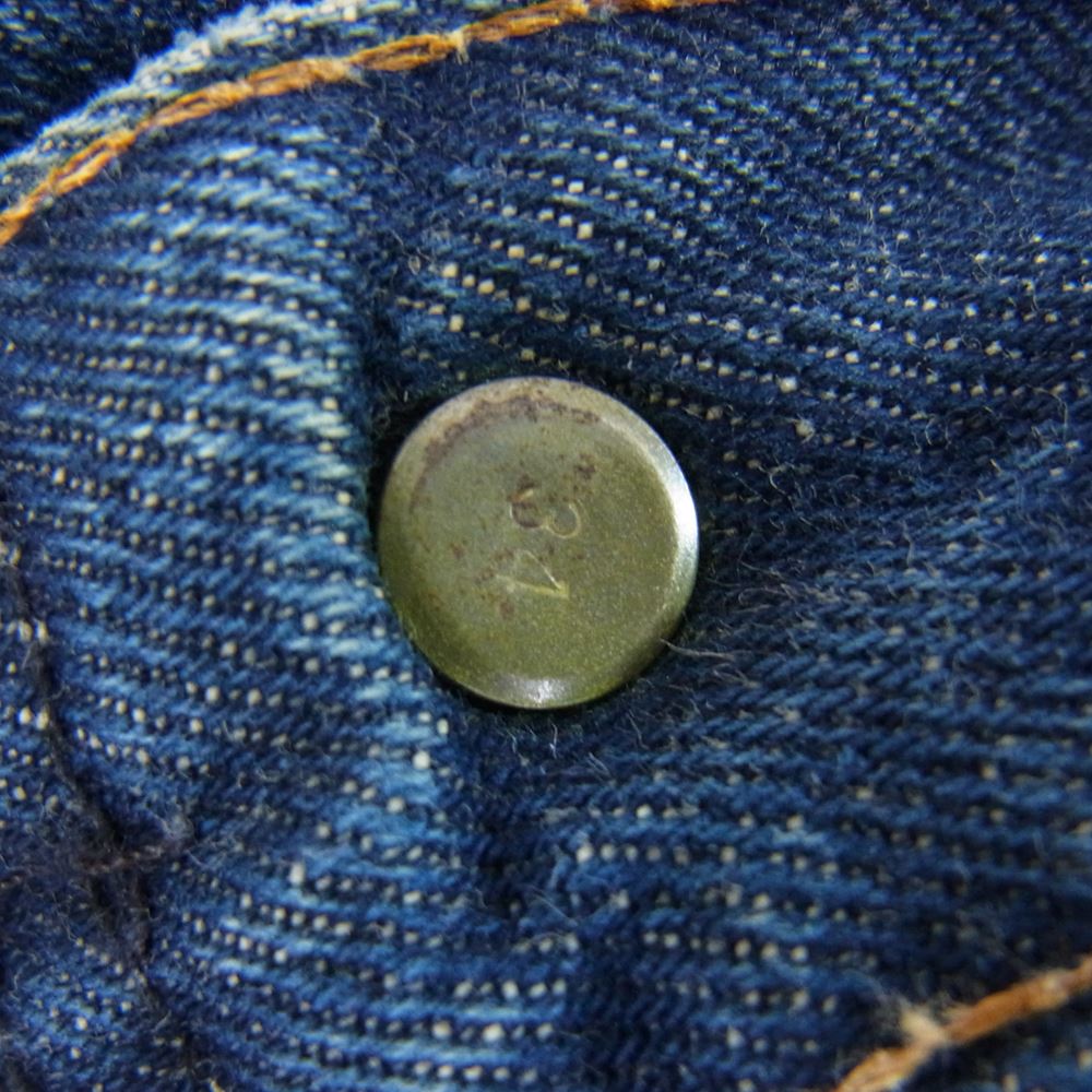 Levi's リーバイス ヴィンテージ オリジナル 606 BIG E 刻印34 TALON42 裾チェーンステッチ オレンジタブ オリジナル デニム パンツ インディゴブルー系 サイズ表記無【中古】