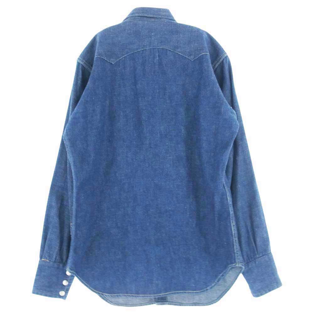 Levi's リーバイス ヴィンテージ オリジナル ショートホーン ソートゥース  メタルボタン デニム ウエスタン シャツ インディゴブルー系【中古】