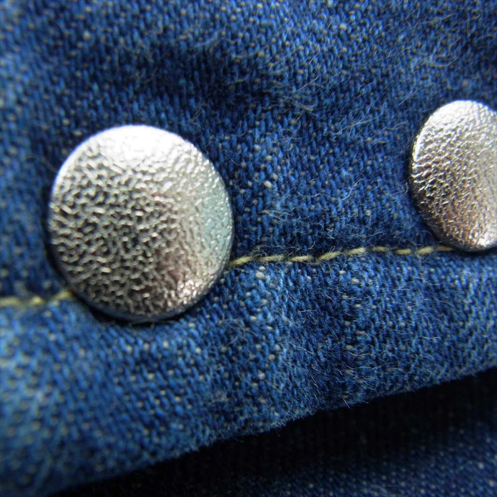 Levi's リーバイス ヴィンテージ オリジナル ショートホーン ソートゥース  メタルボタン デニム ウエスタン シャツ インディゴブルー系【中古】