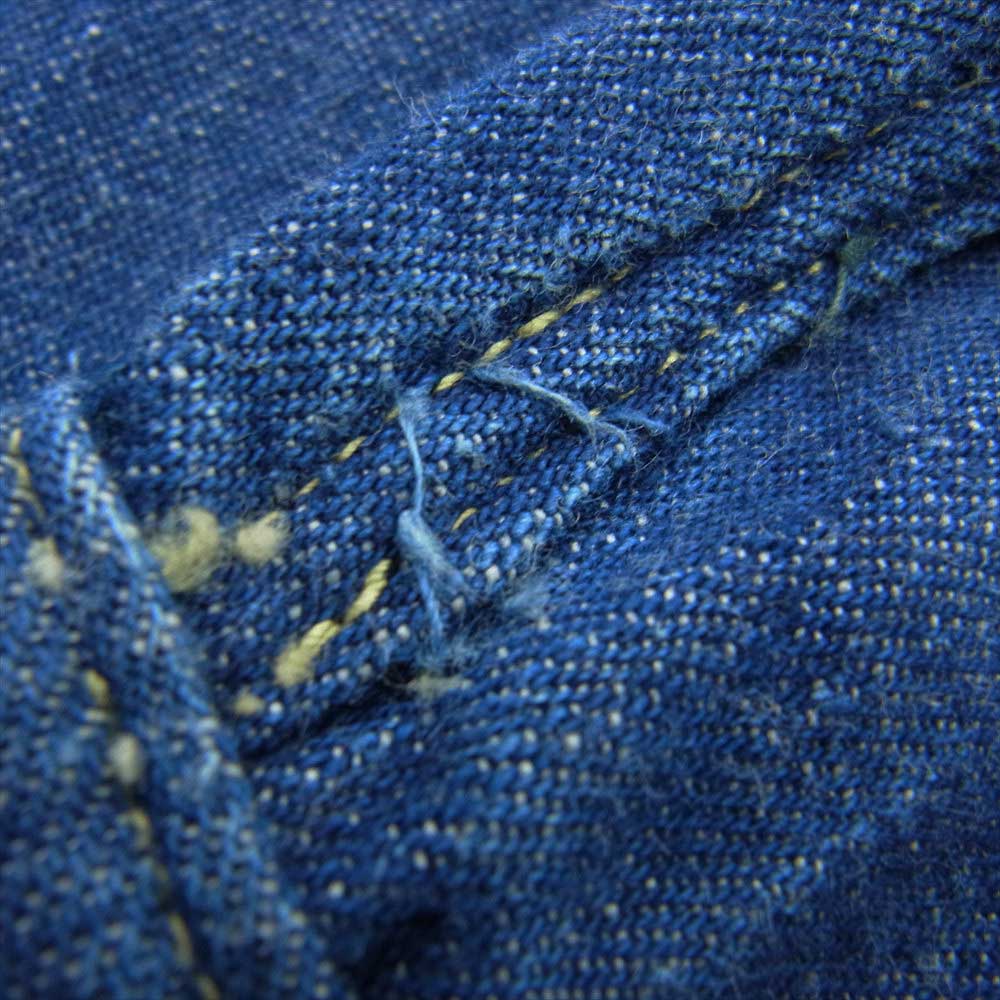 Levi's リーバイス ヴィンテージ オリジナル ショートホーン ソートゥース  メタルボタン デニム ウエスタン シャツ インディゴブルー系【中古】