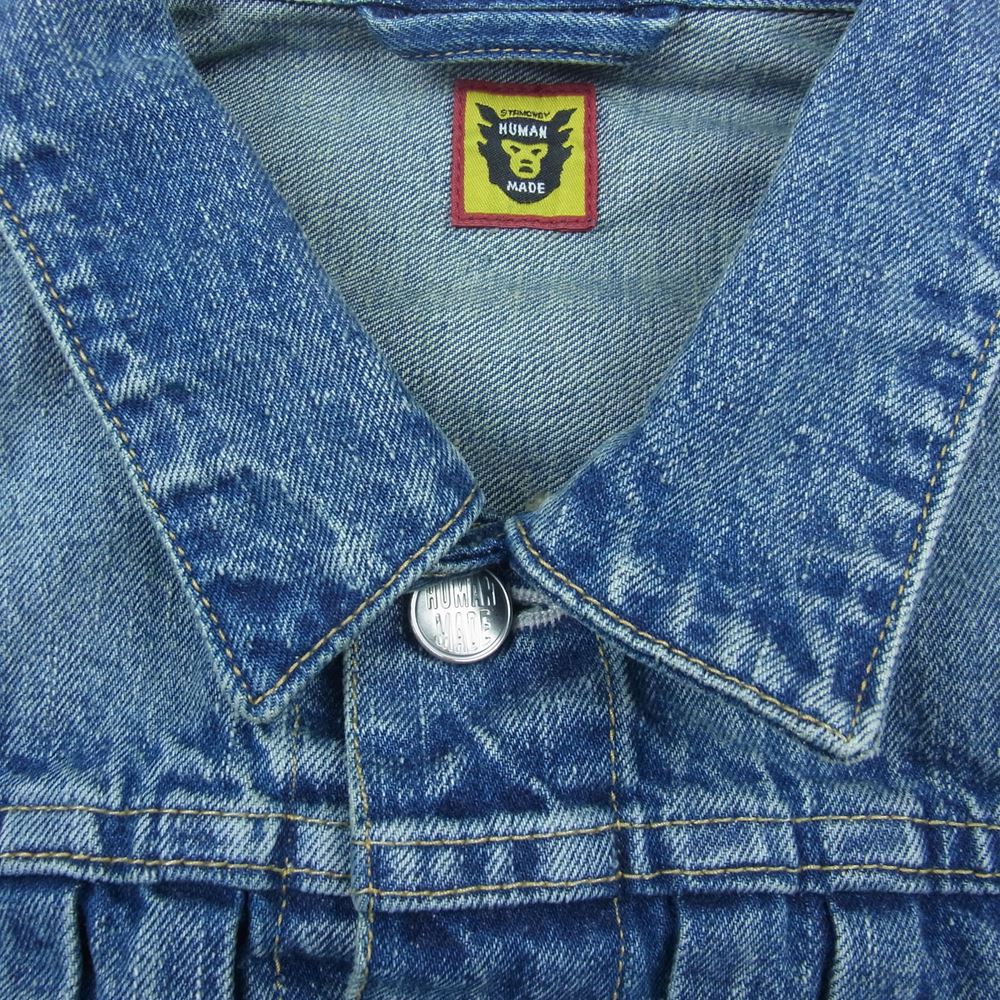 HUMAN MADE ヒューマンメイド 23SS HM25JK022 Storm Cowboy Denim Jacket Type1968 Indigo ストーム カウボーイ デニム ジャケット インディゴ インディゴブルー系 XL【美品】【中古】