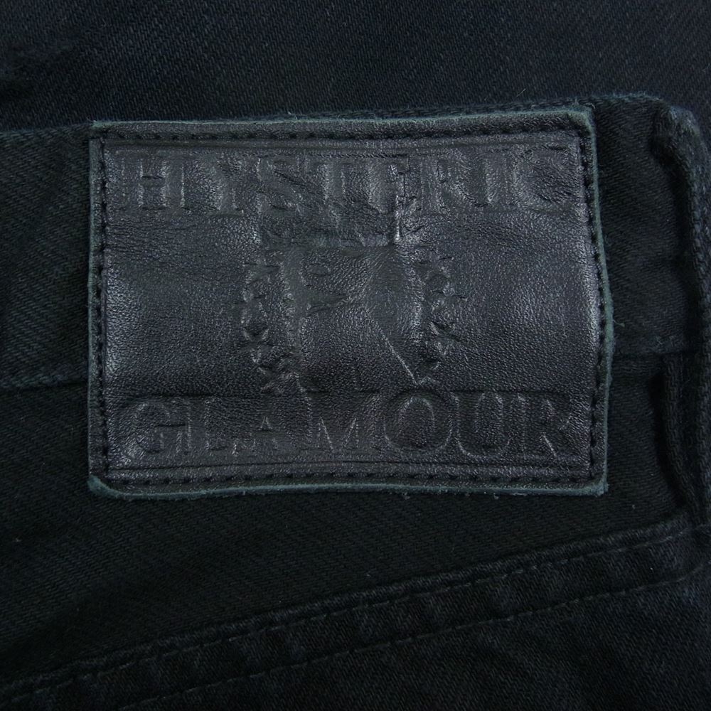HYSTERIC GLAMOUR ヒステリックグラマー 0243AP16 CLASH加工 スタッズ デニム パンツ ブラック系 28【中古】