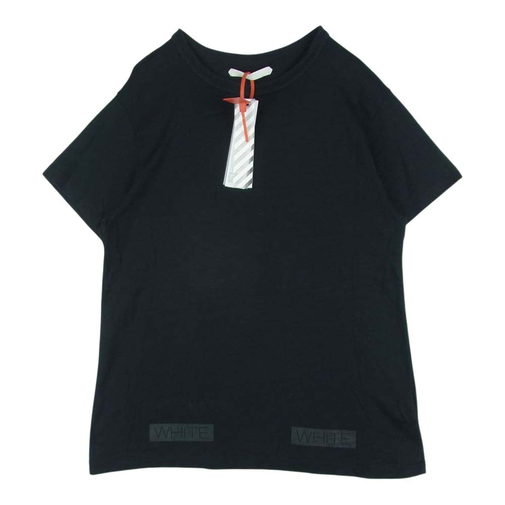 OFF-WHITE オフホワイト OMAA002S160010141019 ORANGE BOX T-SHIRT WHITE re-cuts オレンジボックスロゴ ダイアゴナル 半袖 Tシャツ ブラック系 M【中古】