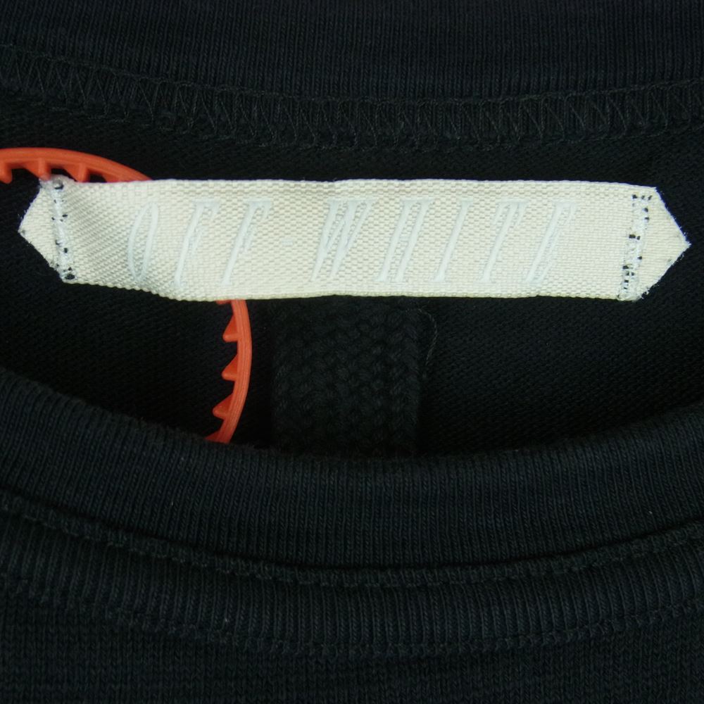 OFF-WHITE オフホワイト OMAA002S160010141019 ORANGE BOX T-SHIRT WHITE re-cuts オレンジボックスロゴ ダイアゴナル 半袖 Tシャツ ブラック系 M【中古】