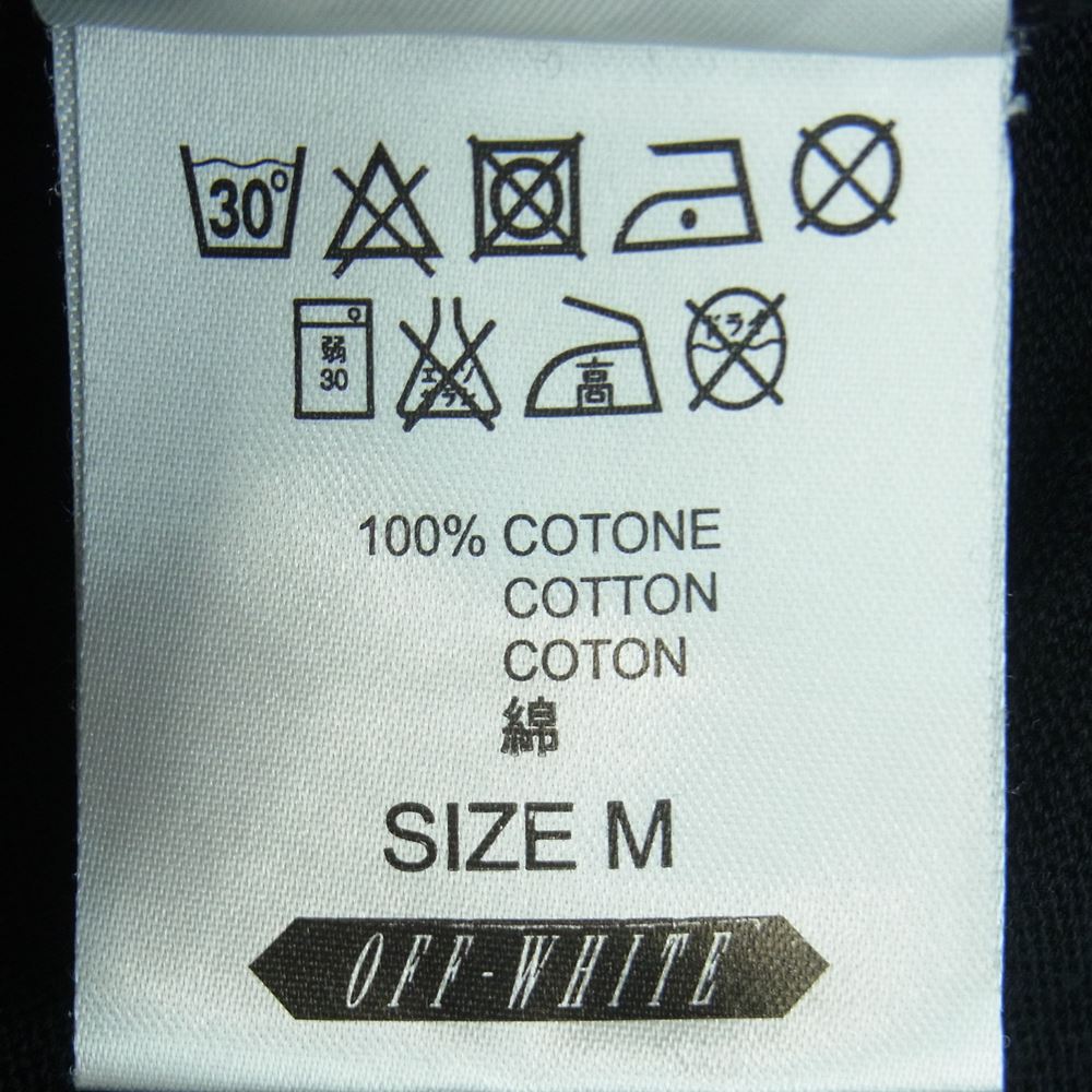 OFF-WHITE オフホワイト OMAA002S160010141019 ORANGE BOX T-SHIRT WHITE re-cuts オレンジボックスロゴ ダイアゴナル 半袖 Tシャツ ブラック系 M【中古】