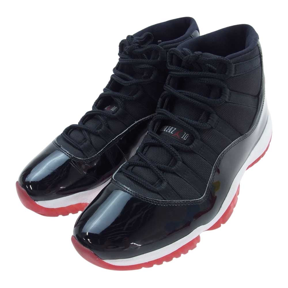 NIKE AIR JORDAN ナイキ ジョーダン 378037-061  11 RETRO Bred レトロ ブレッド  スニーカー ブラック系 28.5cm【中古】