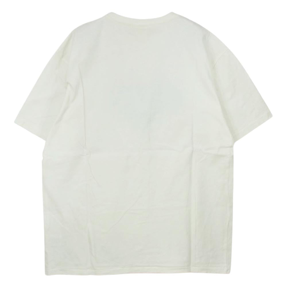 GLADHAND & Co. グラッドハンド ハート シェイクハンド ロゴ プリント 半袖 クルーネック Tシャツ ホワイト系 XL【中古】