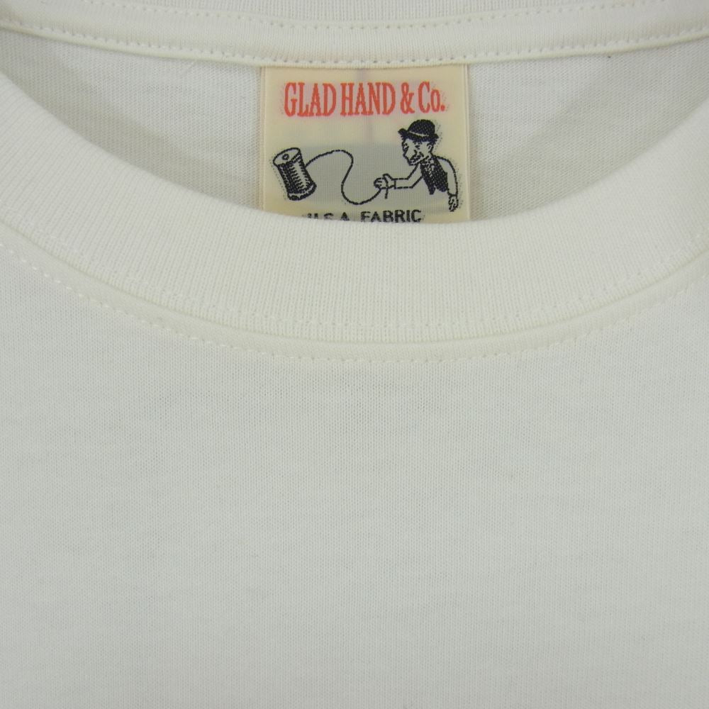 GLADHAND & Co. グラッドハンド VOYAGE TRAVEL ヴォヤージュ トラベル キー プリント 半袖 クルーネック Tシャツ ホワイト系 XL【中古】