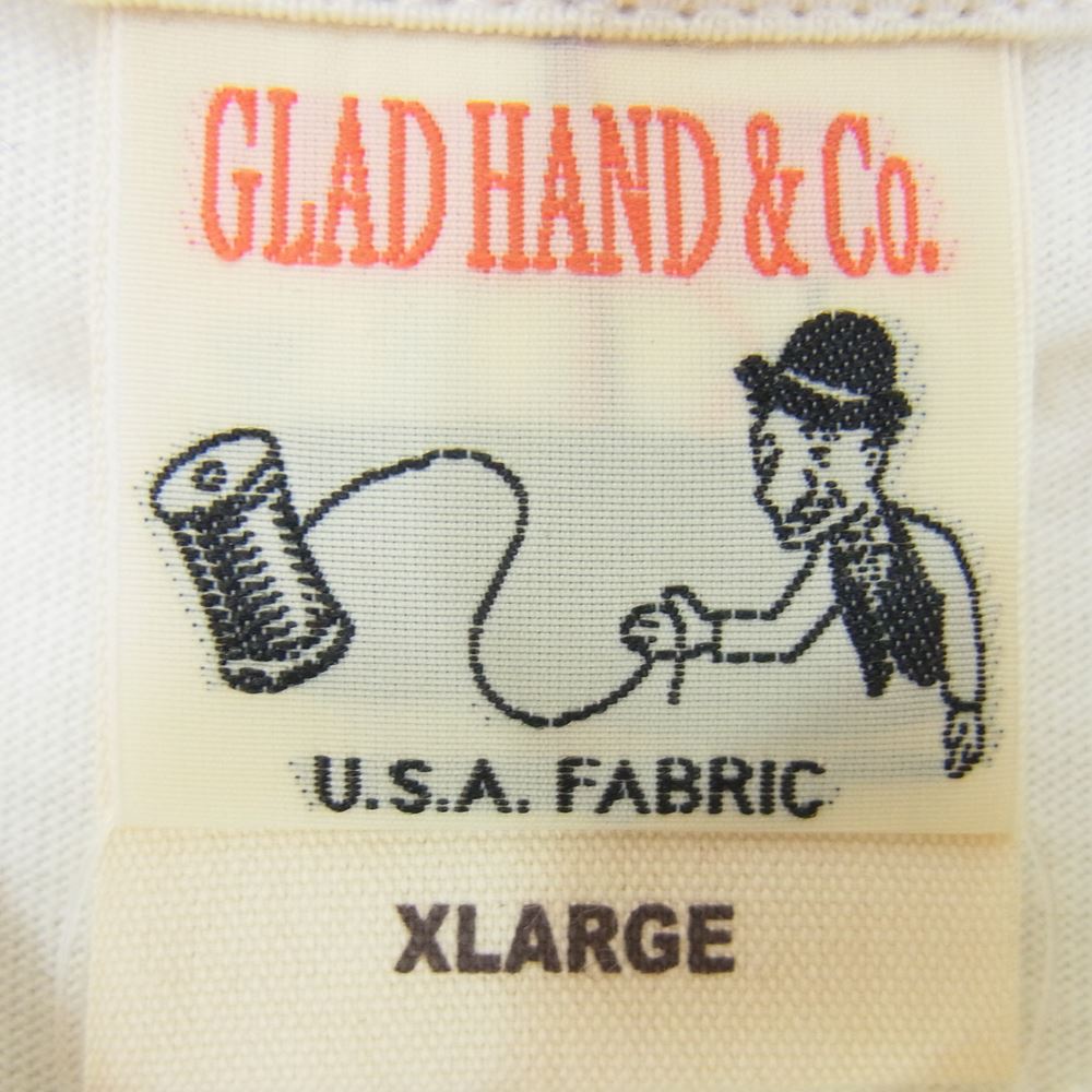 GLADHAND & Co. グラッドハンド VOYAGE TRAVEL ヴォヤージュ トラベル キー プリント 半袖 クルーネック Tシャツ ホワイト系 XL【中古】