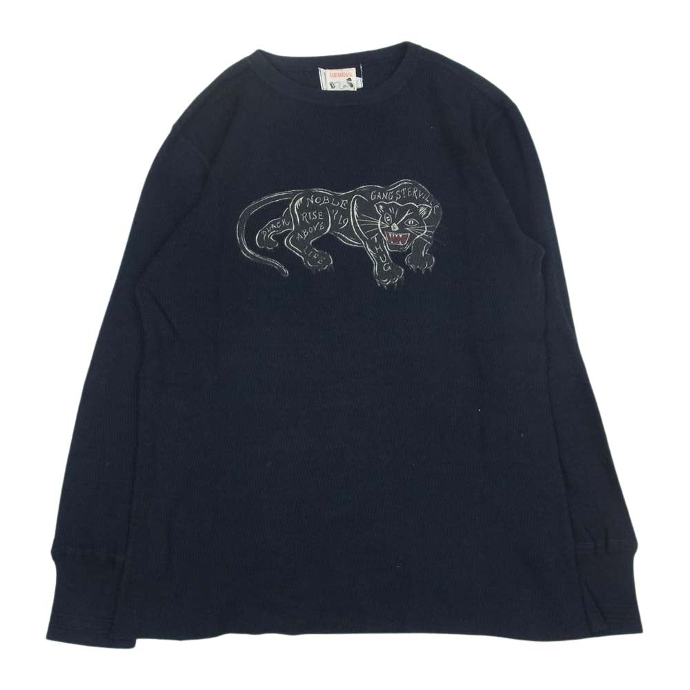 GLADHAND & Co. グラッドハンド Gangsterville ギャングスタービル パンサー サーマル カットソー ブラック系 L【中古】