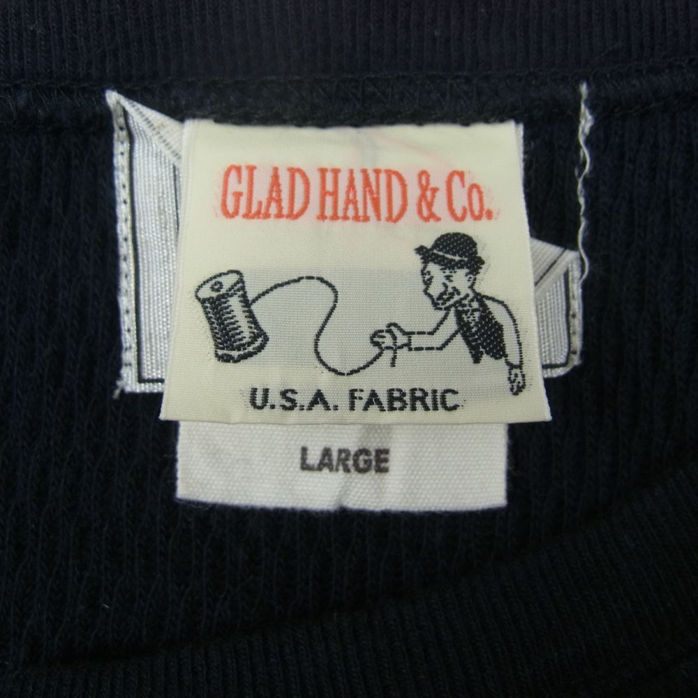 GLADHAND & Co. グラッドハンド Gangsterville ギャングスタービル パンサー サーマル カットソー ブラック系 L【中古】